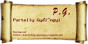 Partelly Gyöngyi névjegykártya