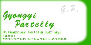 gyongyi partelly business card